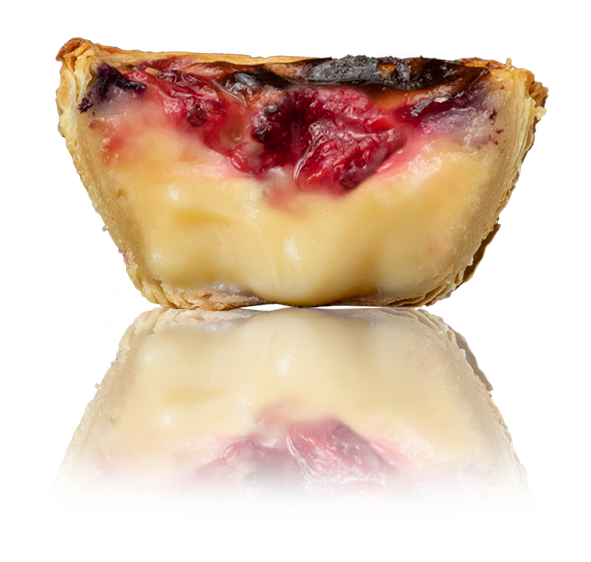 mixed berries pastel de nata frutos vermelhos portuguese custard tart eggtart